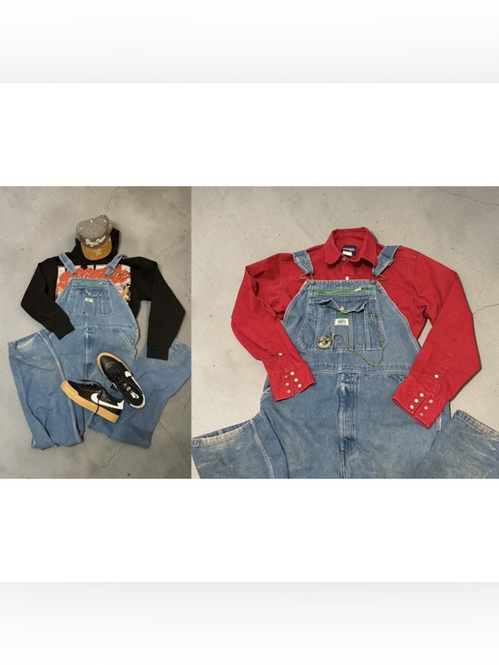 liberty Other - Liberty Overalls 38x34 Denim Bib Distressed Faded Workwear Carpenter